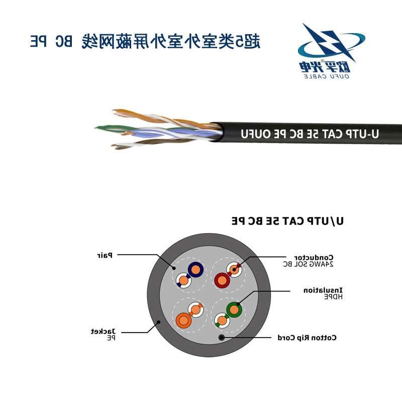 宝鸡市U/UTP超5类4对非屏蔽室外电缆(23AWG)